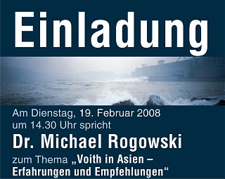 Einladung zum Vortrag von Dr. Michael Rogowski